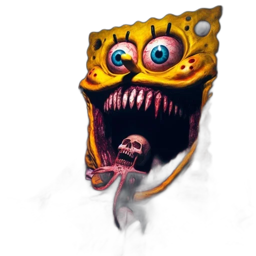 creature, mask, face, staff transparent PNG cut-out