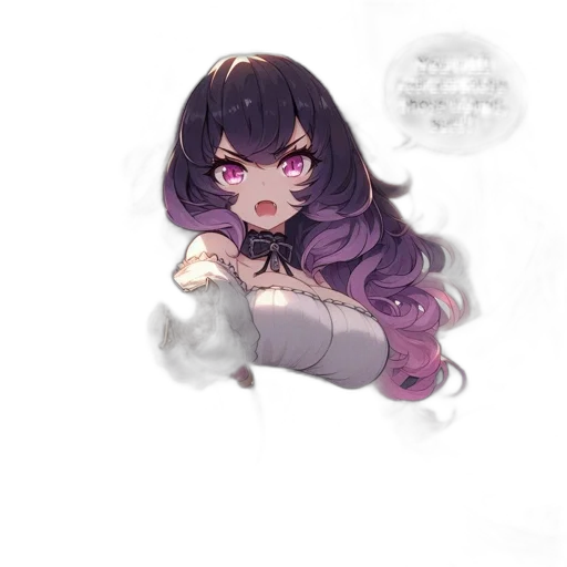 weapon, hair, creature, dress transparent PNG cut-out
