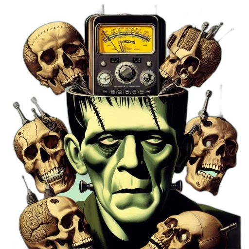 robot, mask, face, comic book art transparent PNG cut-out