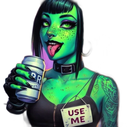 comic book art, cyberpunk, fantasy art, concept art transparent PNG cut-out