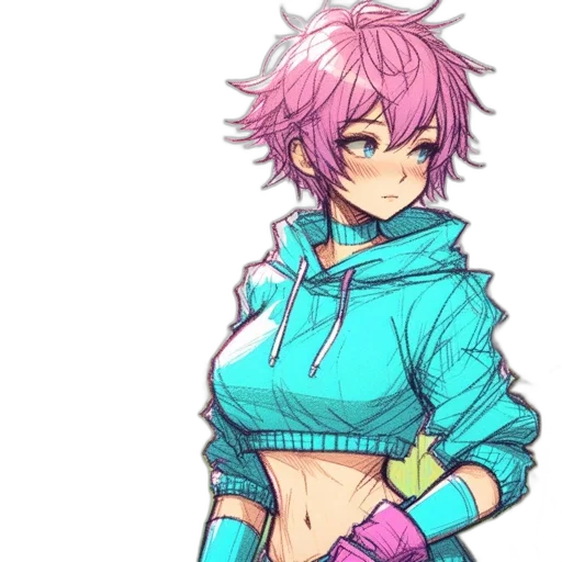 jacket, staff, weapon, cyberpunk transparent PNG cut-out