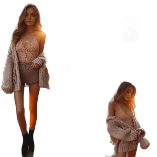 jacket, dress, 3d render, concept art transparent PNG cut-out