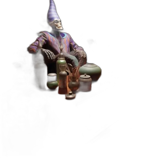 staff, hat, creature, crown transparent PNG cut-out
