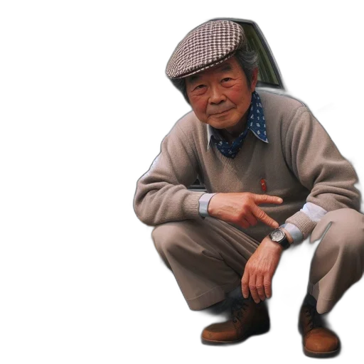 hat, staff, umbrella, face transparent PNG cut-out