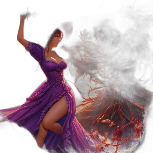 dress, fantasy art, concept art, photorealistic transparent PNG cut-out