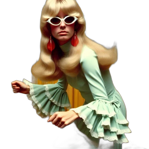 dress, hair, 3d render, concept art transparent PNG cut-out