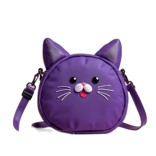 cute, trendy, cat, bag transparent PNG cut-out