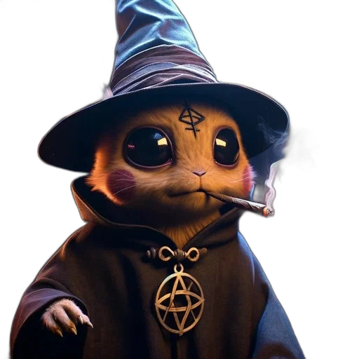 staff, mask, creature, hat transparent PNG cut-out