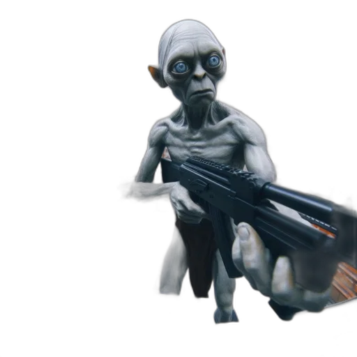 weapon, creature, robot, staff transparent PNG cut-out