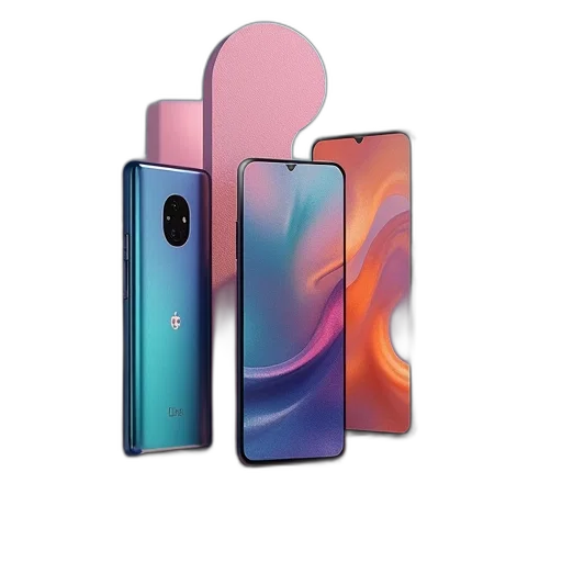 vaporwave, 3d render, pastel, colorful transparent PNG cut-out