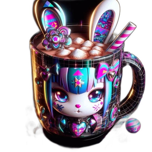 robot, 3d render, cyberpunk, photorealistic transparent PNG cut-out