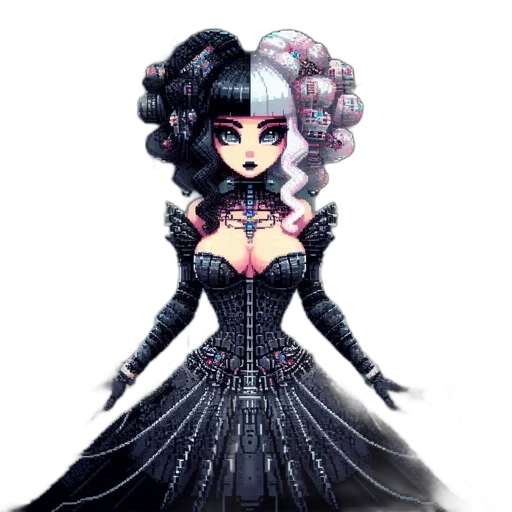 dress, fantasy art, concept art, pixel art transparent PNG cut-out