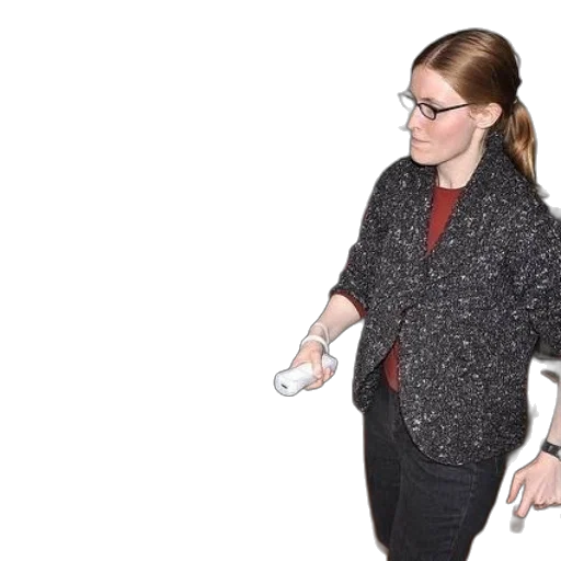 jacket, staff, dress, woman transparent PNG cut-out