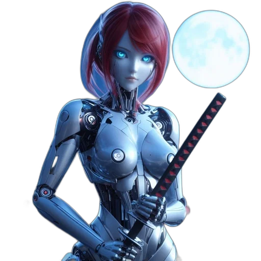 robot, staff, weapon, concept art transparent PNG cut-out