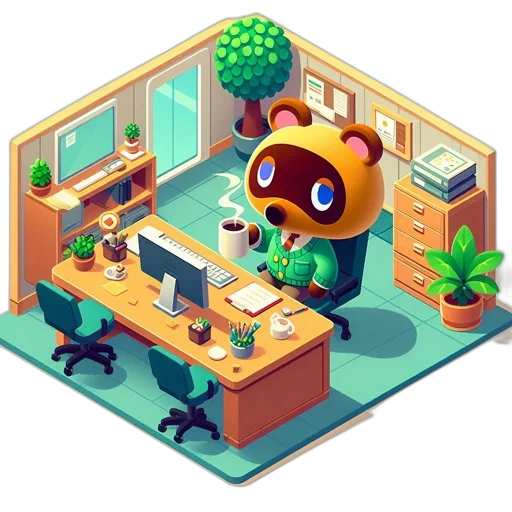 furniture, staff, animal, pixel art transparent PNG cut-out