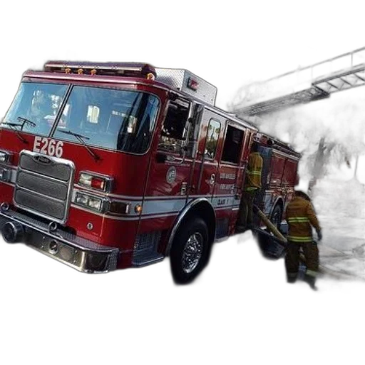 photorealistic, concept art, fire, firefighters transparent PNG cut-out