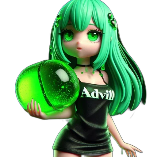 bottle, dress, 3d render, concept art transparent PNG cut-out