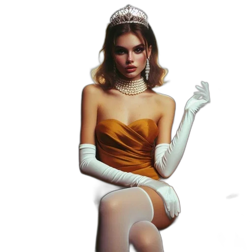 dress, crown, jewelry, concept art transparent PNG cut-out