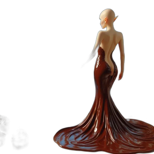 dress, concept art, 3d render, fantasy art transparent PNG cut-out