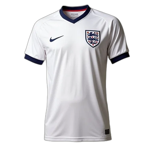 white, england, football, kit transparent PNG cut-out