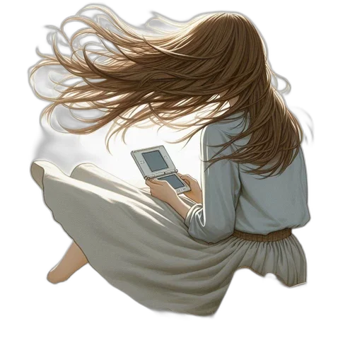 jacket, hair, dress, concept art transparent PNG cut-out