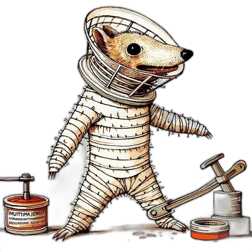 robot, creature, staff, animal transparent PNG cut-out
