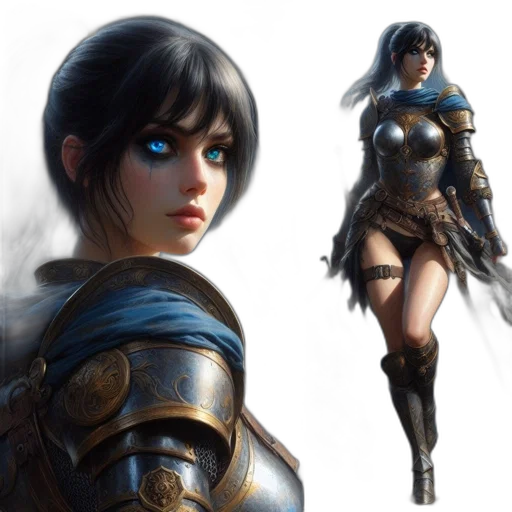 concept art, fantasy art, comic book art, 3d render transparent PNG cut-out