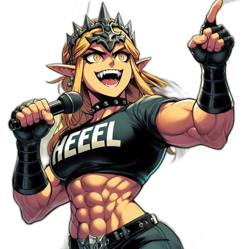 crown, weapon, animal, comic book art transparent PNG cut-out