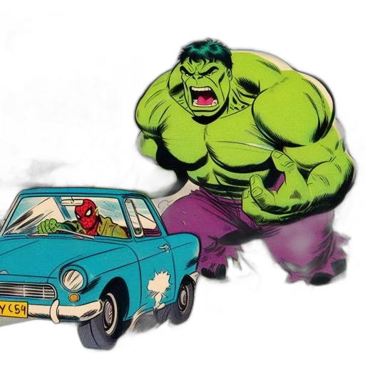 car, comic book art, concept art, comic transparent PNG cut-out