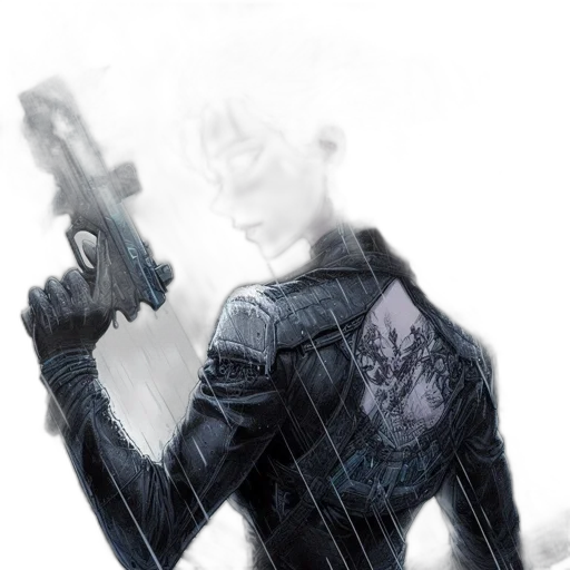 jacket, weapon, robot, mask transparent PNG cut-out