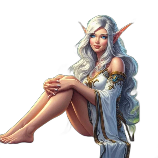 dragon, staff, dress, fantasy art transparent PNG cut-out