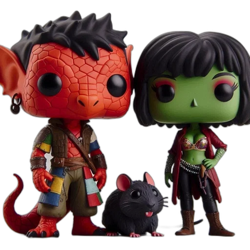 concept art, two, unique, funko transparent PNG cut-out