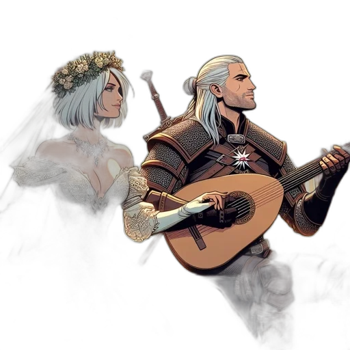 concept art, fantasy art, watercolor, pixel art transparent PNG cut-out