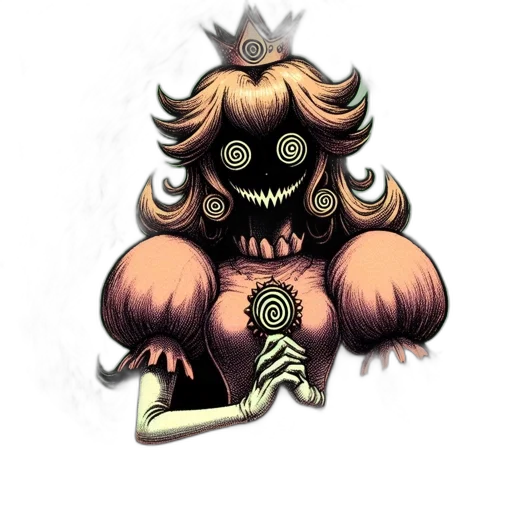 crown, staff, hair, mask transparent PNG cut-out