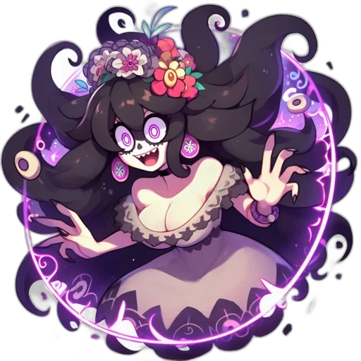 crown, creature, flower, staff transparent PNG cut-out
