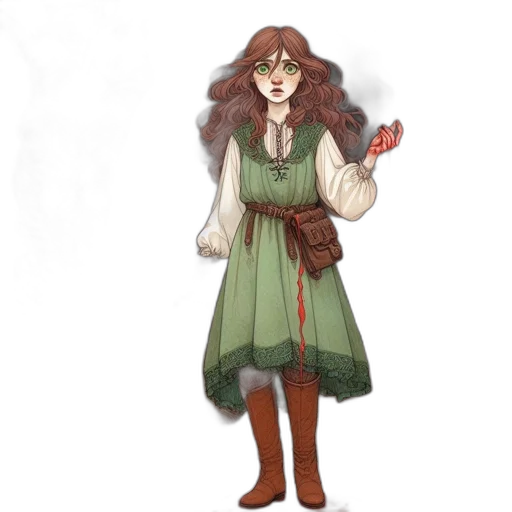 staff, jacket, dress, concept art transparent PNG cut-out