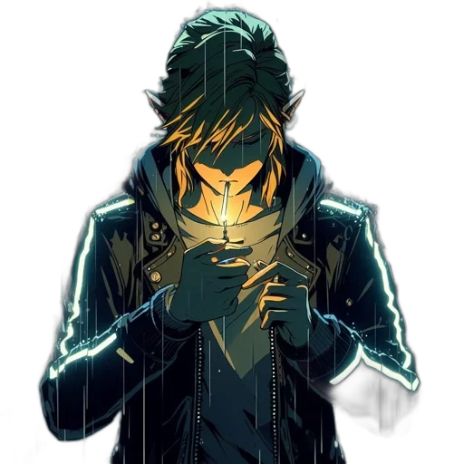 jacket, mask, face, concept art transparent PNG cut-out