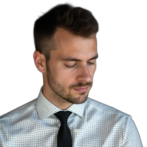 staff, jacket, face, dress transparent PNG cut-out