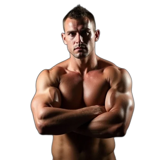 photorealistic, wrestler, poses, his transparent PNG cut-out