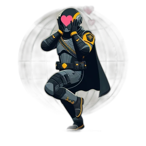 robot, mask, jacket, weapon transparent PNG cut-out