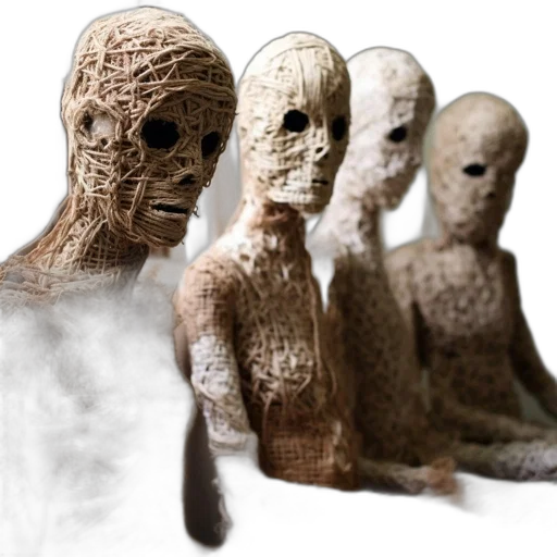 mask, face, creature, 3d render transparent PNG cut-out