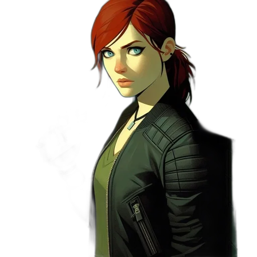jacket, staff, face, concept art transparent PNG cut-out