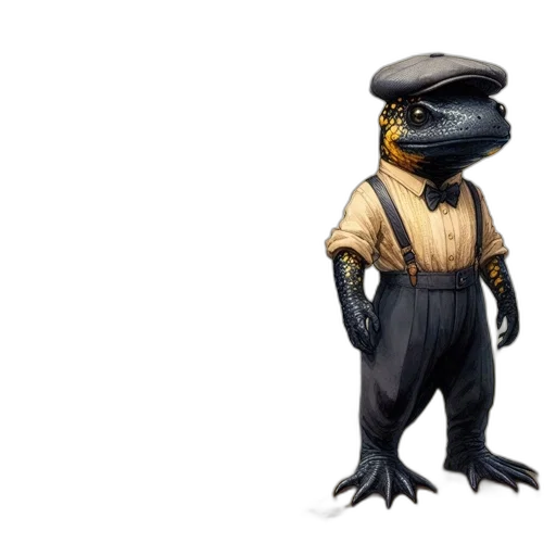 creature, hat, animal, staff transparent PNG cut-out
