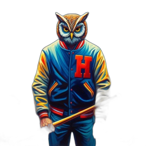 jacket, mask, animal, comic book art transparent PNG cut-out
