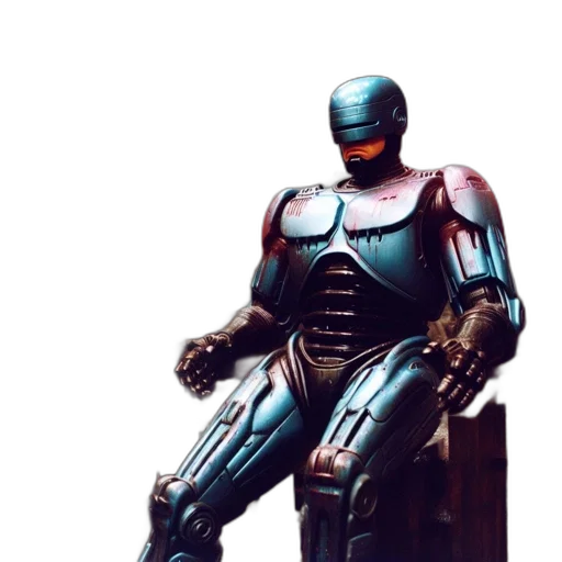 robot, concept art, 3d render, comic book art transparent PNG cut-out