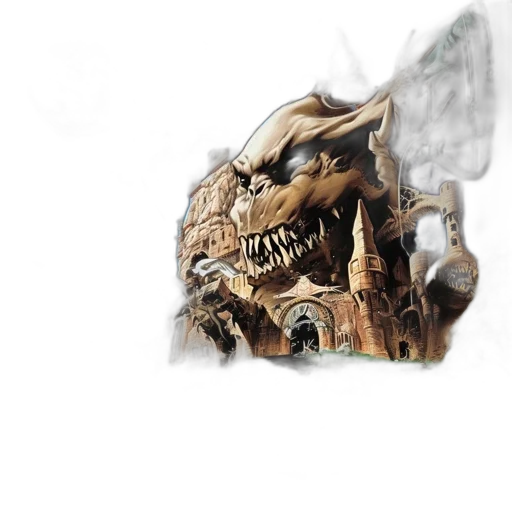 dragon, mask, creature, face transparent PNG cut-out