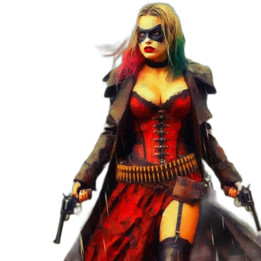 concept art, comic book art, fantasy art, cyberpunk transparent PNG cut-out