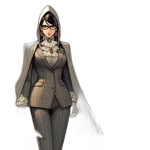 dress, staff, jacket, concept art transparent PNG cut-out