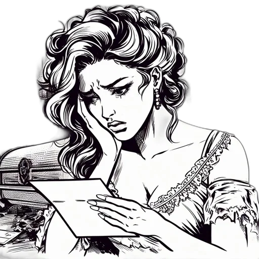 jewelry, comic book art, cartoon, pencil sketch transparent PNG cut-out