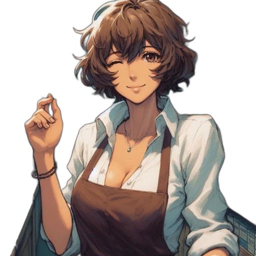 staff, dress, anime, pixel art transparent PNG cut-out